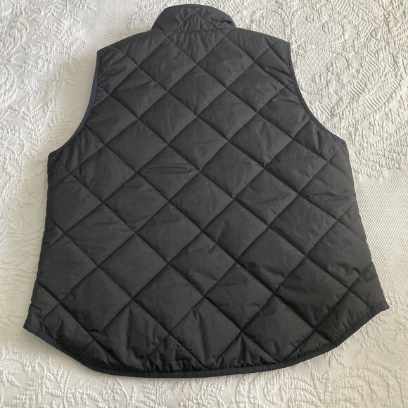 J. Crew Factory Black Quilt Puffer Vest Style BJ901 classic preppy Women’s Large - Picture 4 of 11